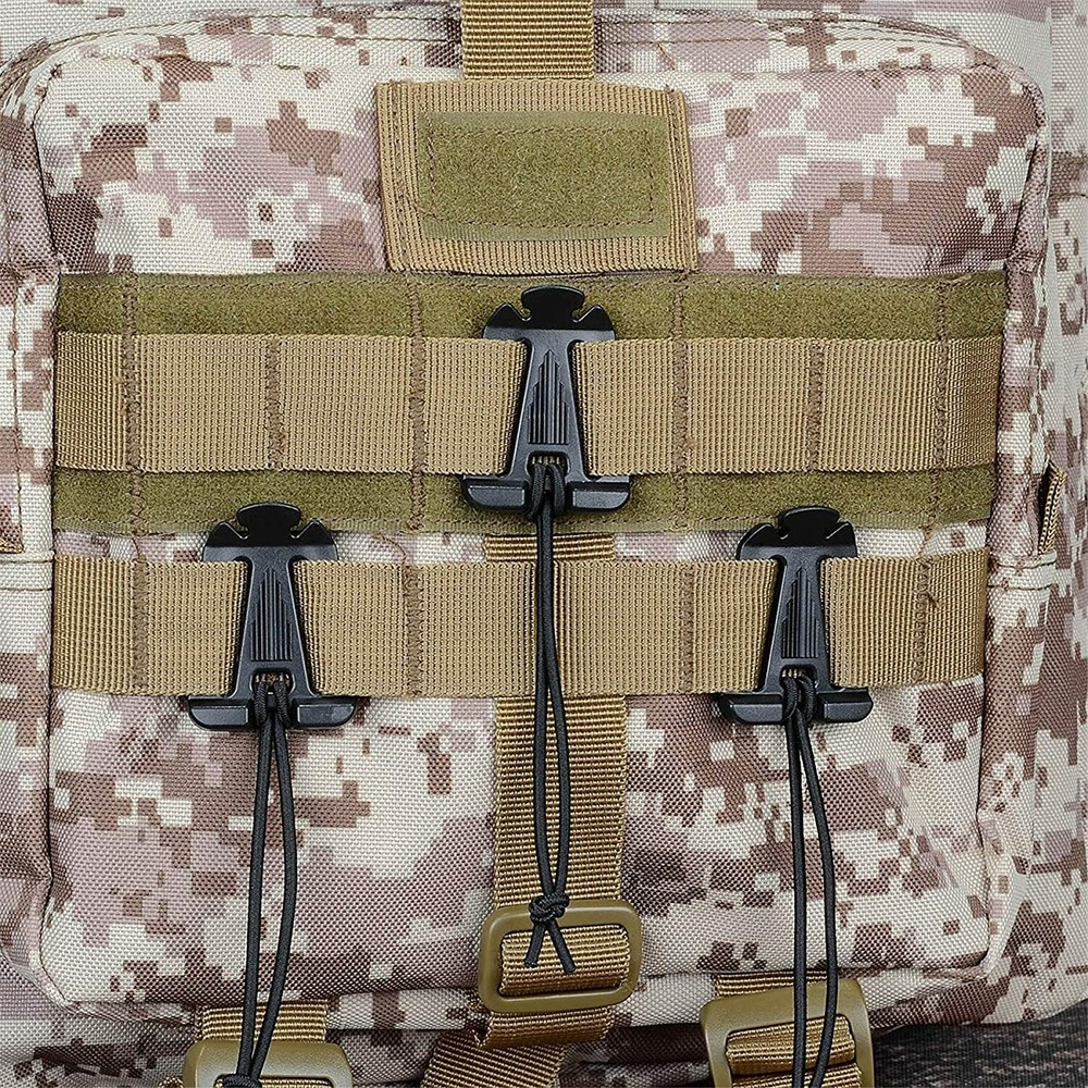 MOLLE Web Dominators Backpack Carabiner Elastic Rope Webbing Buckle Winder