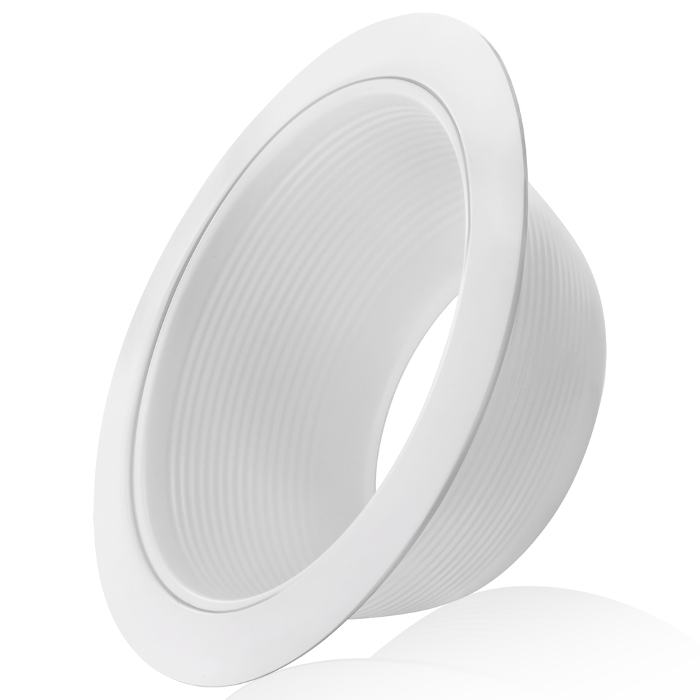 12 Pack 6 Inch White Step Baffle Recessed Housing Can Trim Light