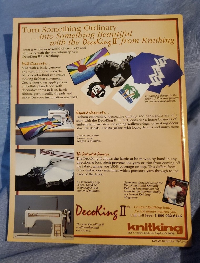 Craft Knitting Magazines "Machine Knitters Source" Volume 7 Number 41 Good Used!