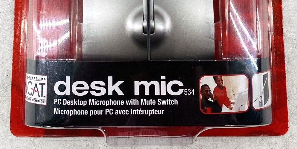 5X NEW LABTEC DESK MIC 534 PC DESKTOP MICROPHONE w/ MUTE SWITCH