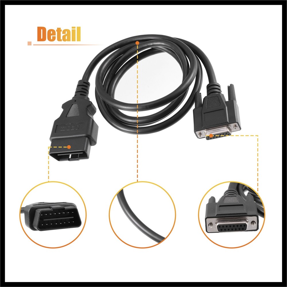 OBDII OBD2 Main Cable Diagnostic Tool Adapter Connector Cable for Launch 1PCS