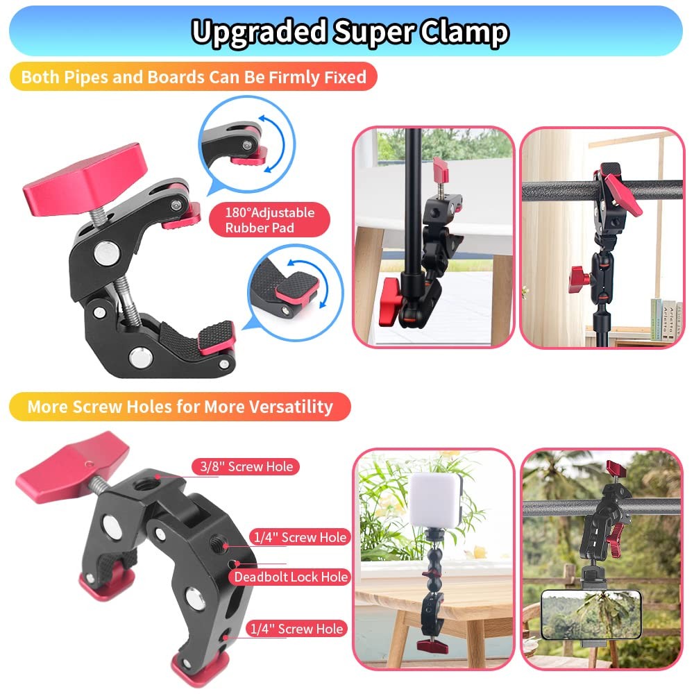 22" Magic Arm with Anti-Deflection Design & Clamp Mount | Adjustable Video