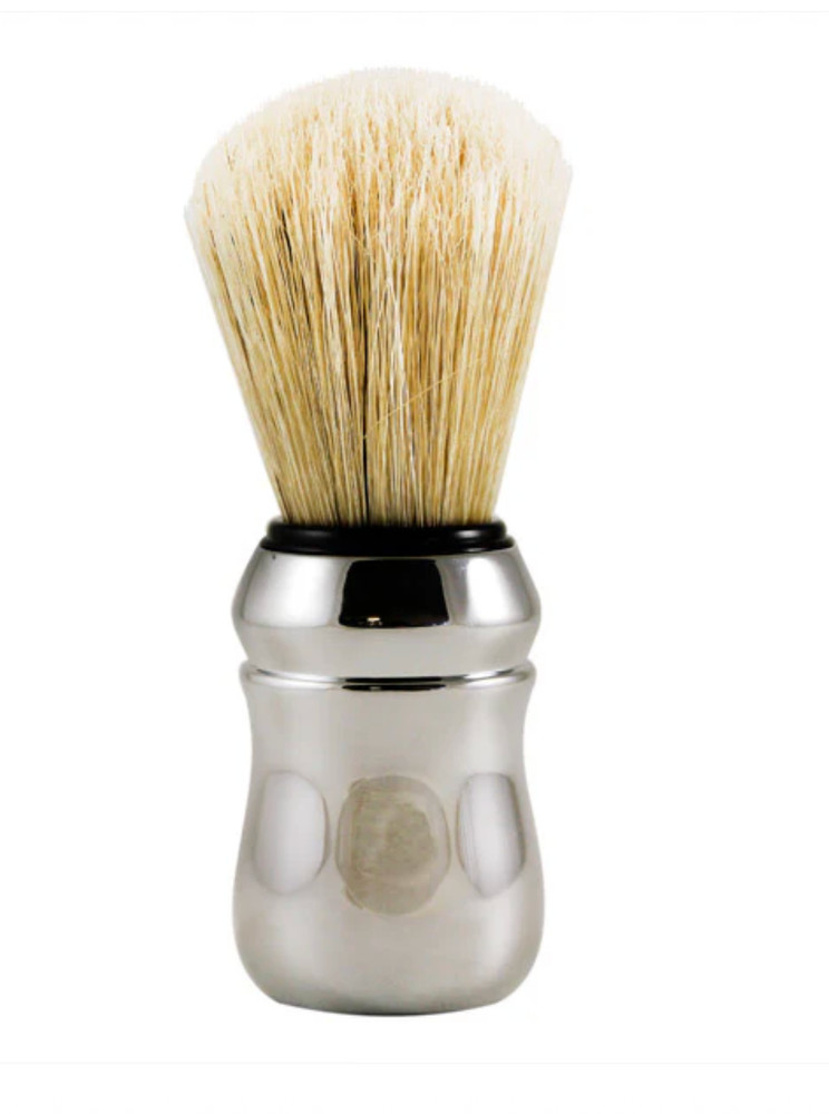 Chrome Plastic Boar Shave Brush by Proraso