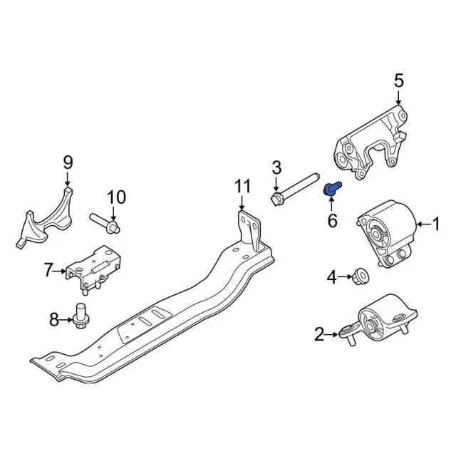Genuine Ford Mount Bracket Bolt W718444S439