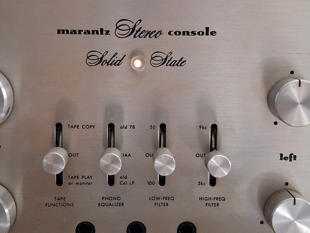 Vintage MARANTZ Model 7T Pre Amplifier Stereo Console Solid State Silver WORKS