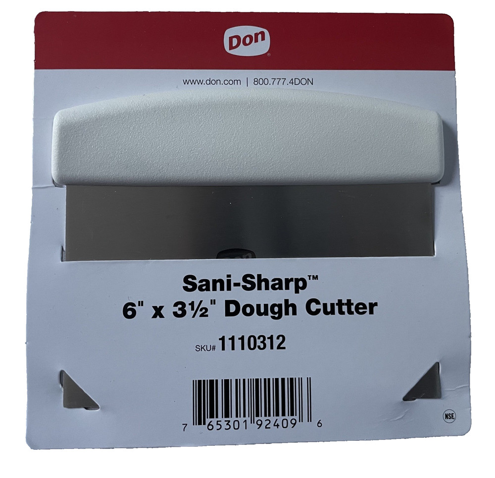 Edward Don  4103W Dough Cutter/Scraper w/ White Plastic Handle - 6" x 3", EA