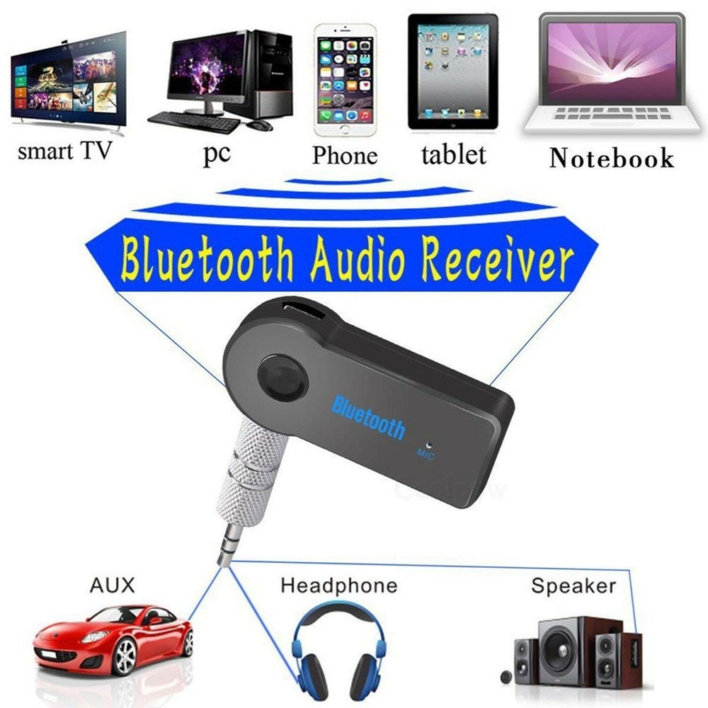 Mini Bluetooth Receiver, Wireless 4.1 Receiver Aux Receiver Adapter, Hands-Fr...