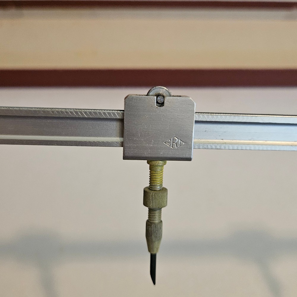 Vintage Bruning U.S.A 13" Beam Compass Drafting Tool 1834