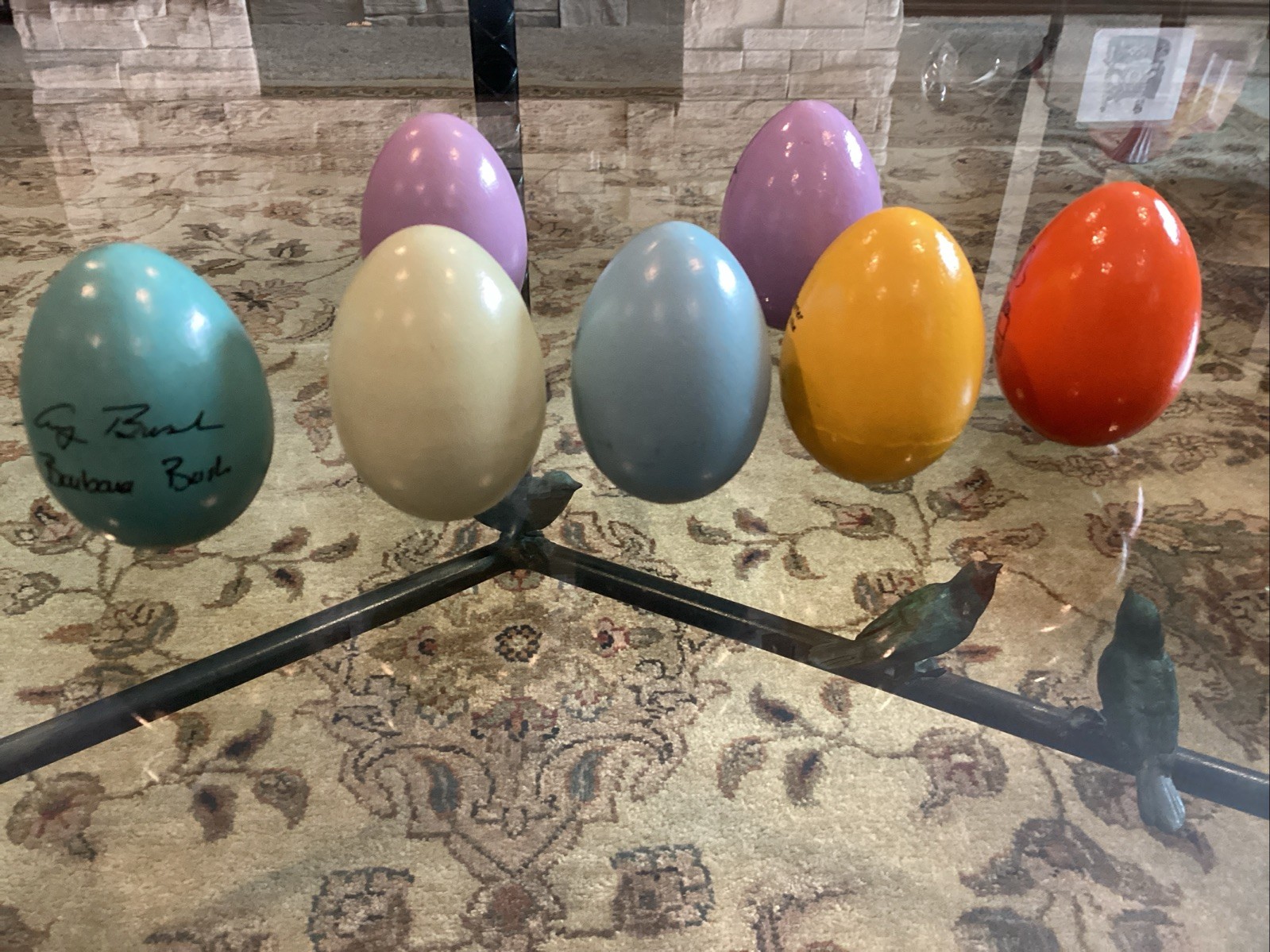 (7) George & Barbara Bush 3 White House Easter Eggs & 4 Bush Library See Listing