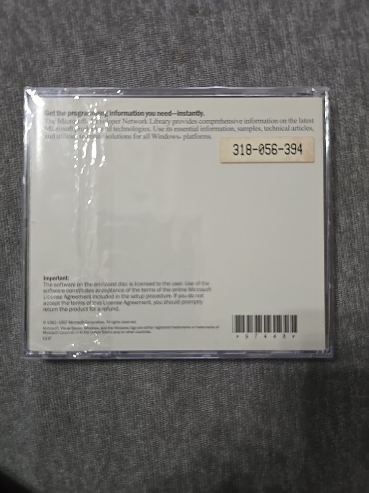 New/Sealed Microsoft Developer Network Library-Visual Studio 97 CD