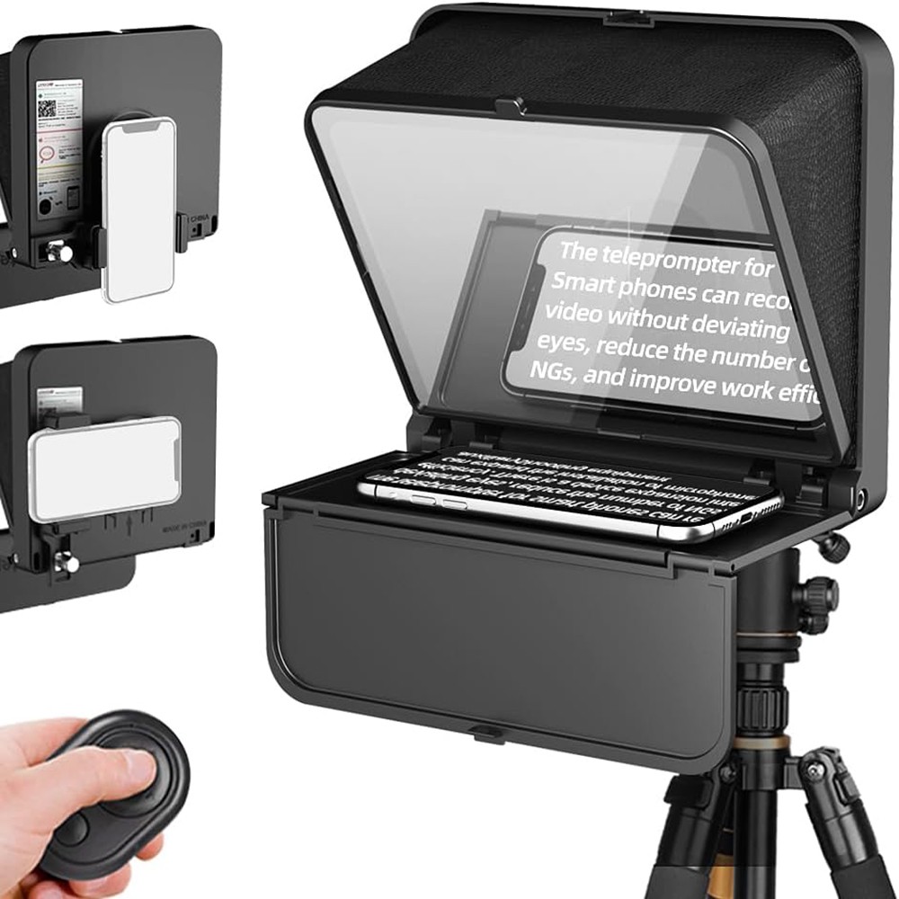 LENSGO TC7S Foldable Teleprompter for Android iPhone iPad Tablet Video Recording