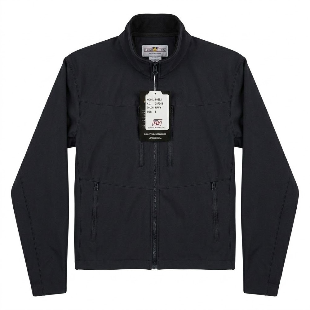 Flying Cross Duty Guard Full Zip Soft Shell Navy Jacket Size Large