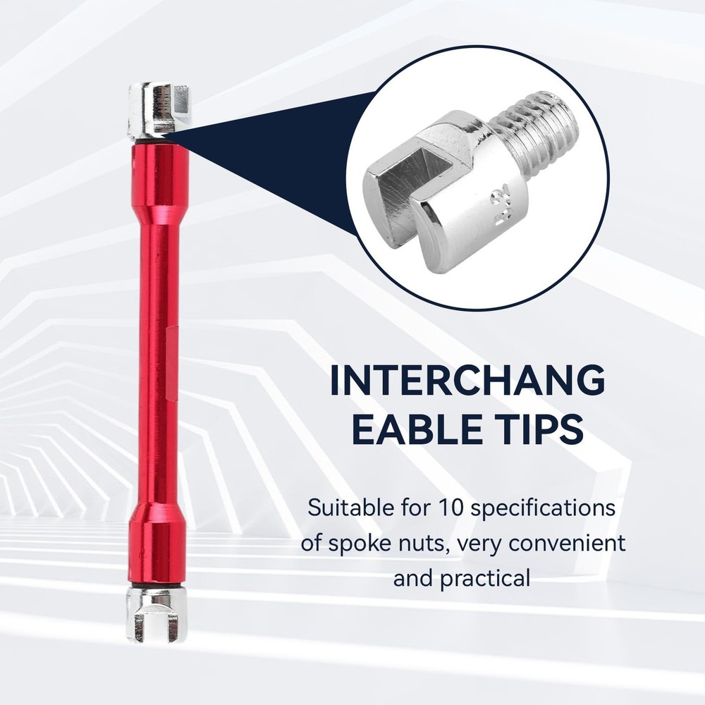 Motorcycle Spoke Wrench Torque Spanner Set Universal 10 Size Interchangeable