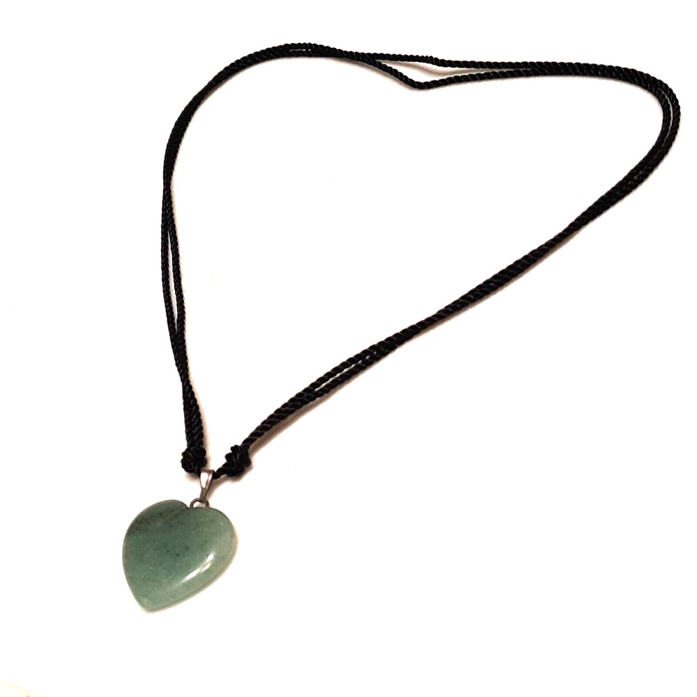 Adjustable Necklace Heart shaped Aventurine pendant
