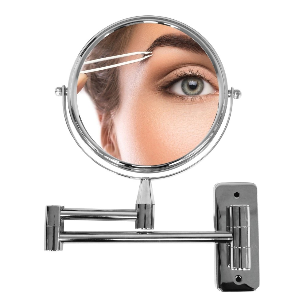 Danielle Creations 8-Inch Double-Sided Wall Mounted Adjustable Height Makeup ...