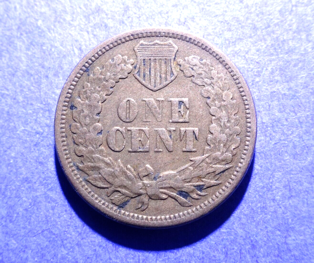 1863 Copper Nickel Indian Cent Ch. VF