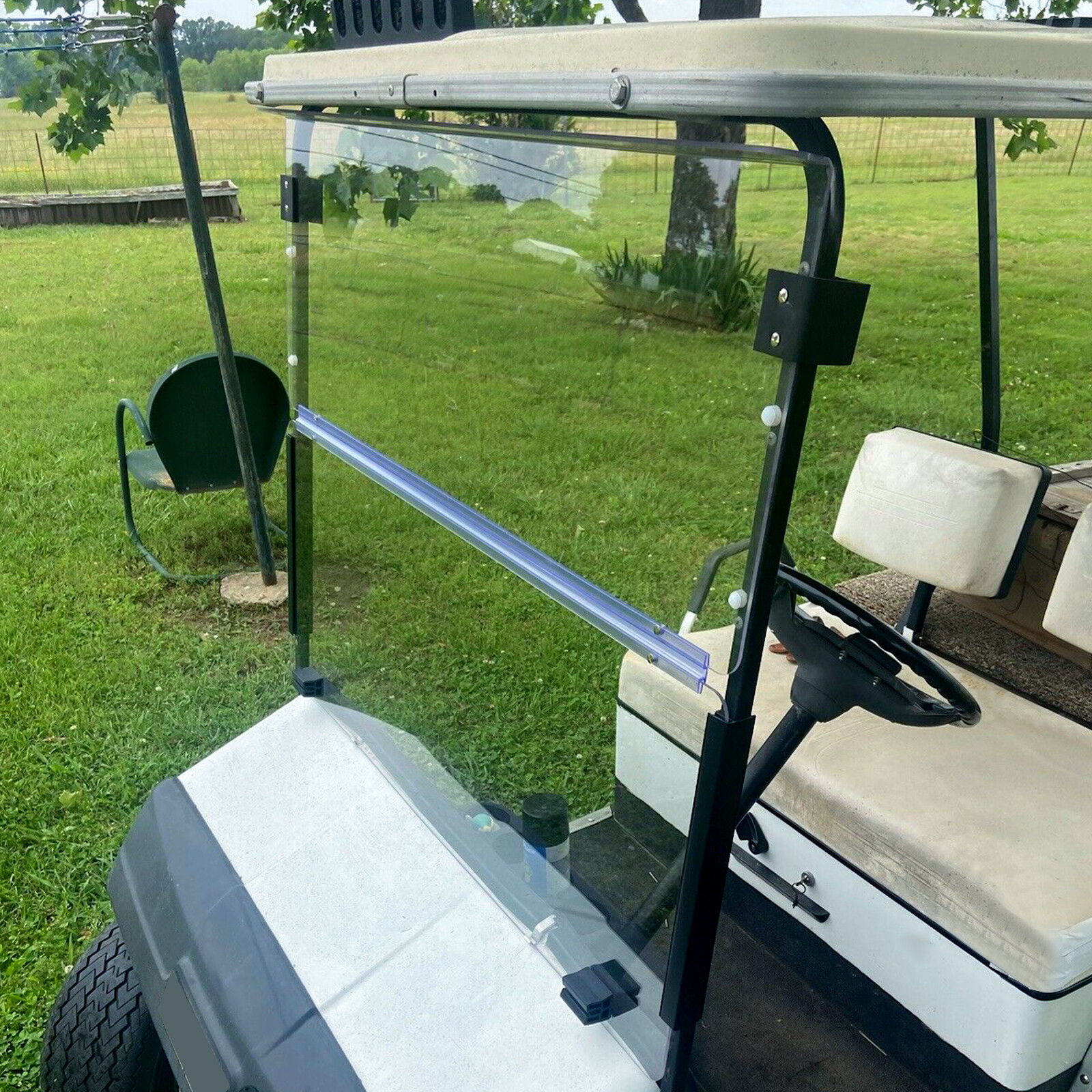 Clear Fold Down Golf Cart Windshield for EZGO Marathon 1986-1994.5