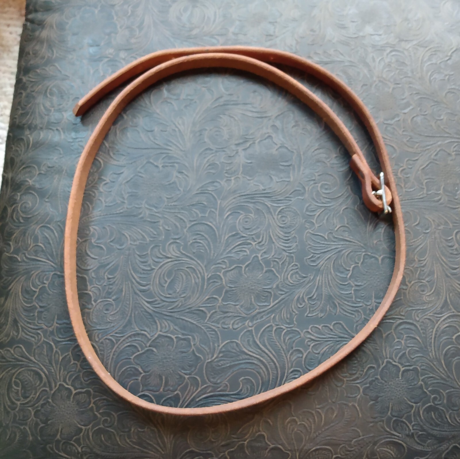 Vintage Hermann Oak Medium Oil Leather Throatlatch Western Show Bridle Headstall