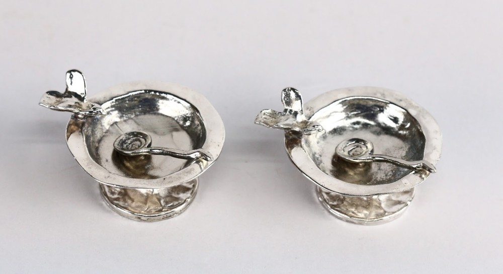 Pair of Silver Plated Bird Bath Salt Cellars by Michael Aram