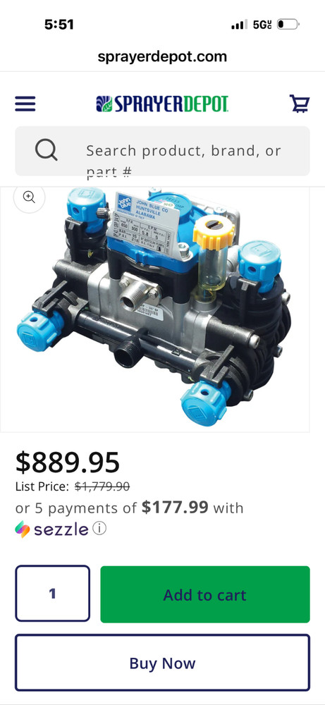 JOHN BLUE Poly Diaphragm Pump DP-43-FP