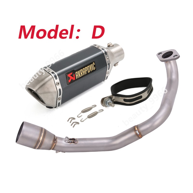 For Honda NAVI 110 2017-2025 Exhaust System Mid Link Pipe Muffler Tip Black