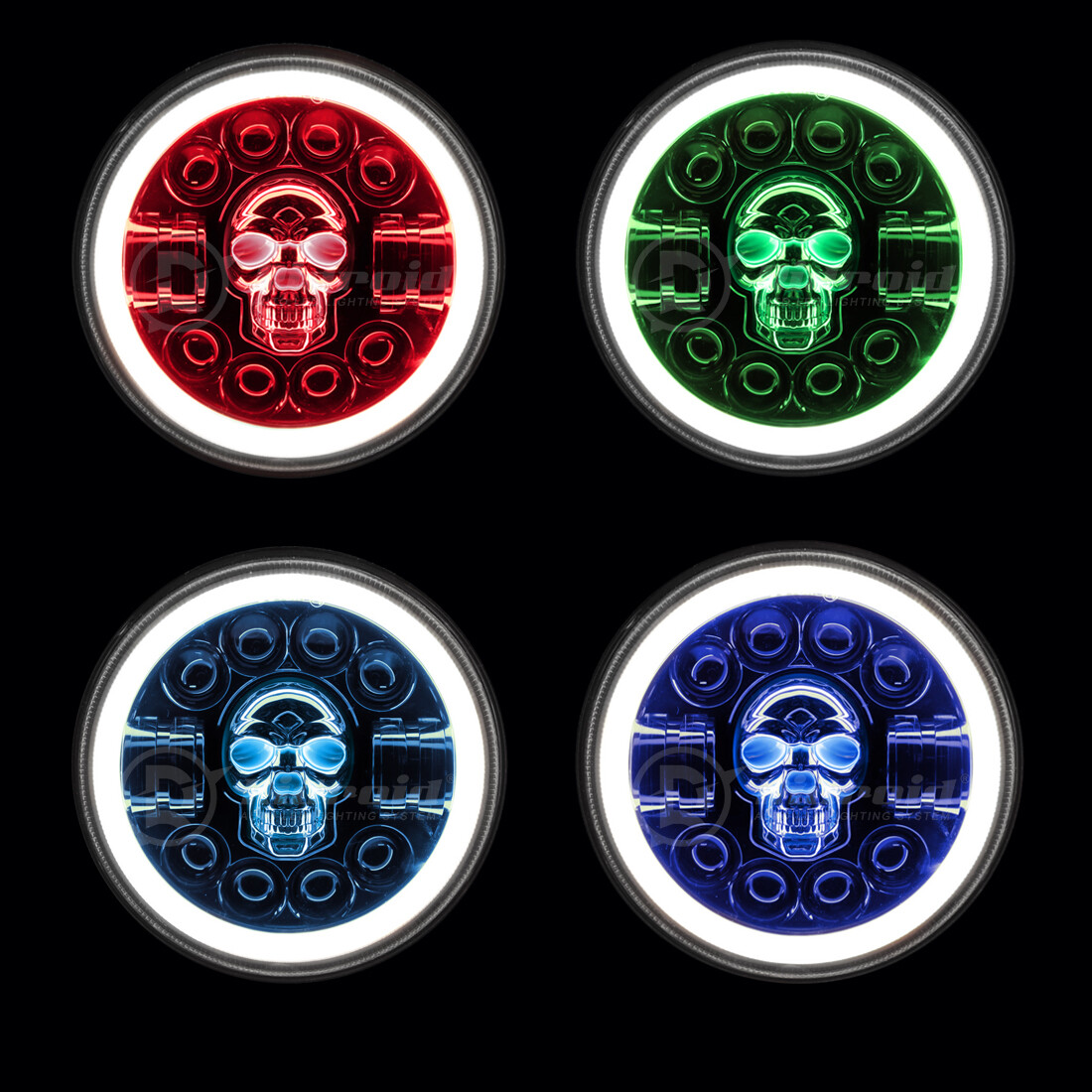 7" inch LED Headlight +4.5" Passing Lights For Harley Davidson Touring Road King