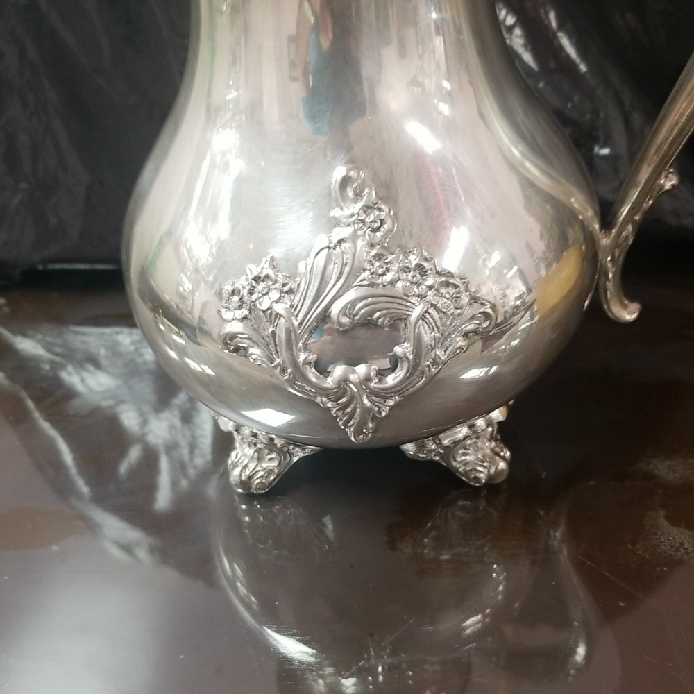Vintage Silver Plated Pitcher 9" Tall