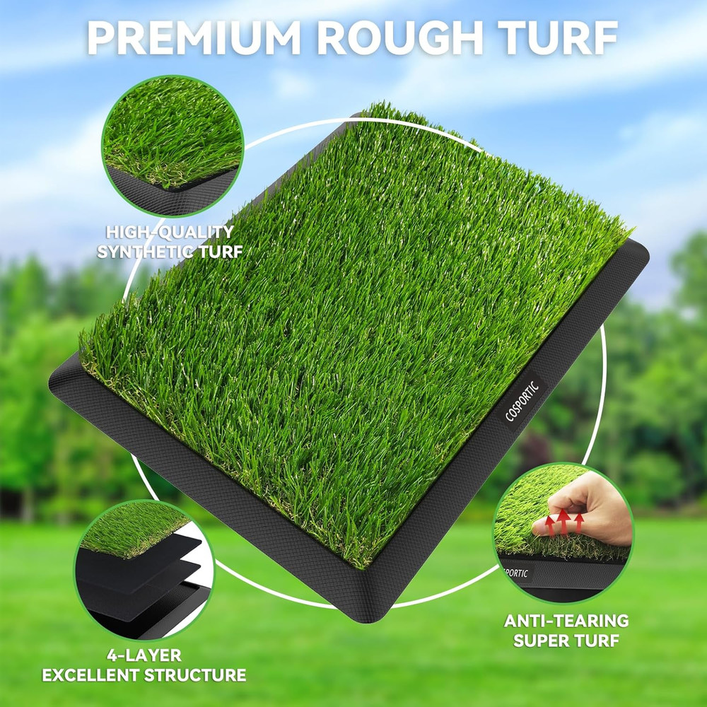 Golf Hitting Mat | Golf Training Mat for Swing Path Feedback/Detection Batting |