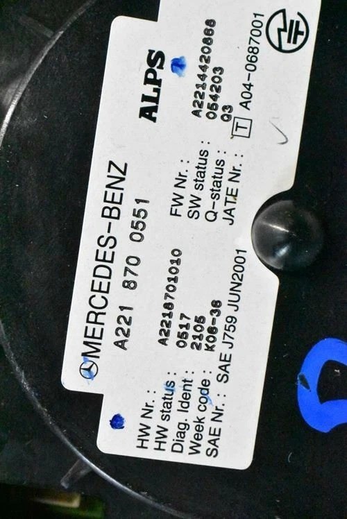 07-09 Mercedes W221 CL550 S550 Center Console Multi Function Control Switch OEM