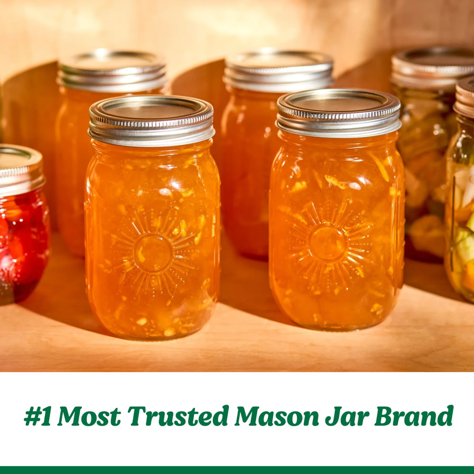 Ball Mason Jars 16 oz Regular Mouth Pint 4 Pack Limited Edition Sunshine