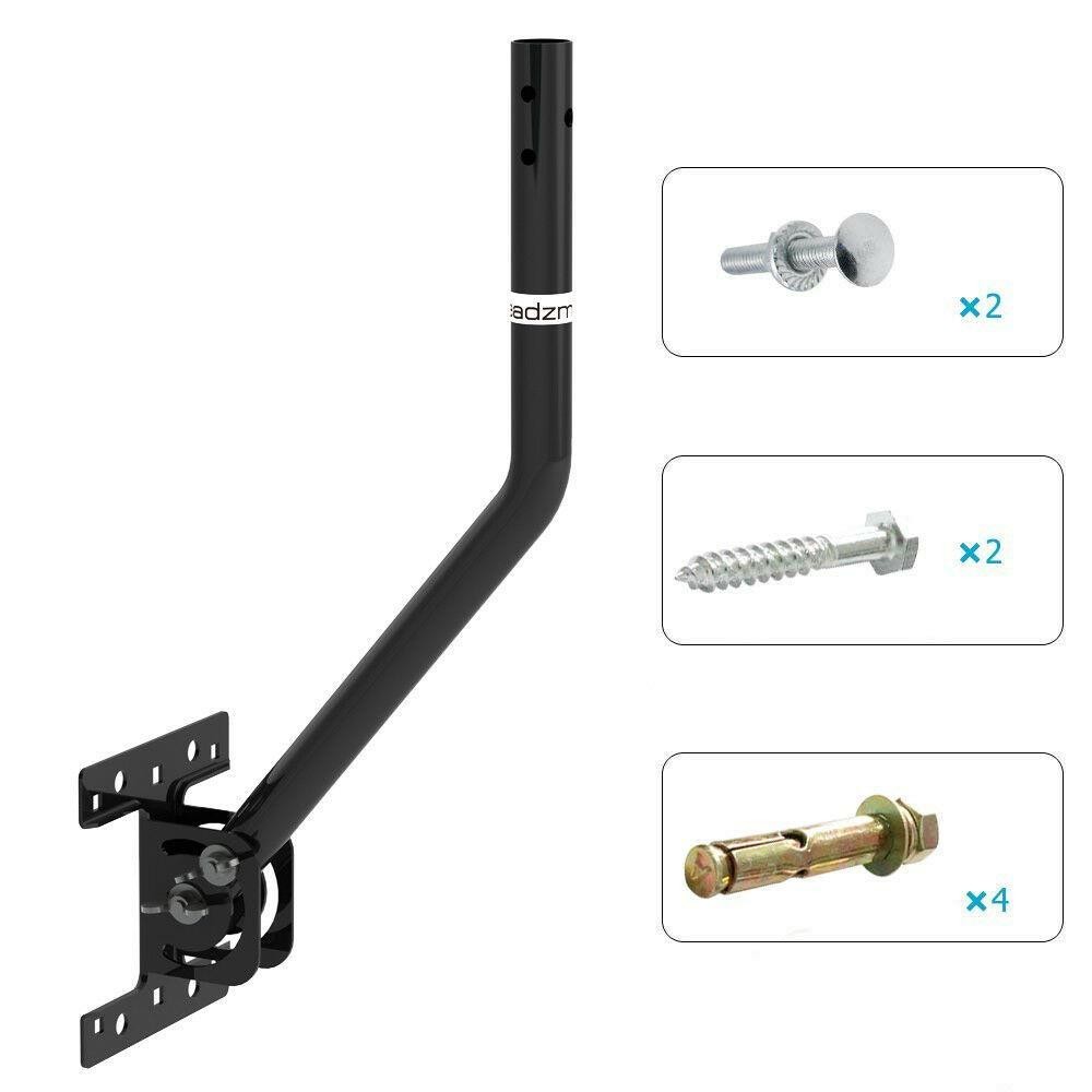 Adjustable Outdoor TV Antenna Satellite Dish J Pole Mount Base Bracket