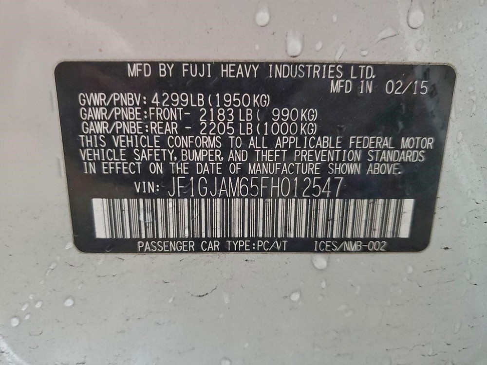 Chassis ECM ab Under Console Fits 2015 IMPREZA OEM