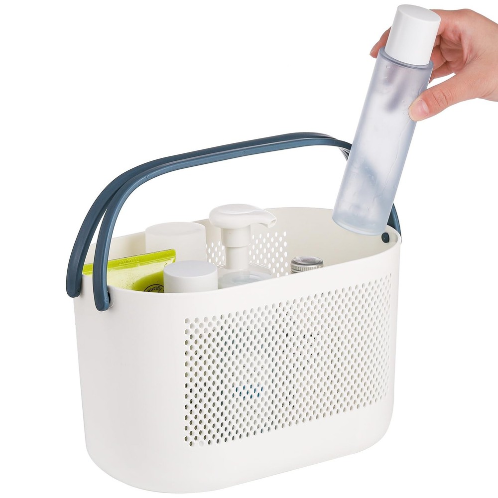 4 Pack Portable Shower Caddy Basket, Plastic Storage Baskets with Handles, Dr...
