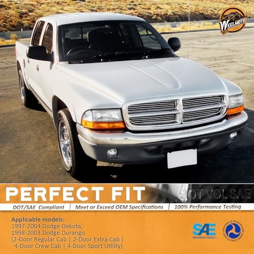 Headlights Assembly Compatible with 1997-2004 Dodge Dakota, Headlight For