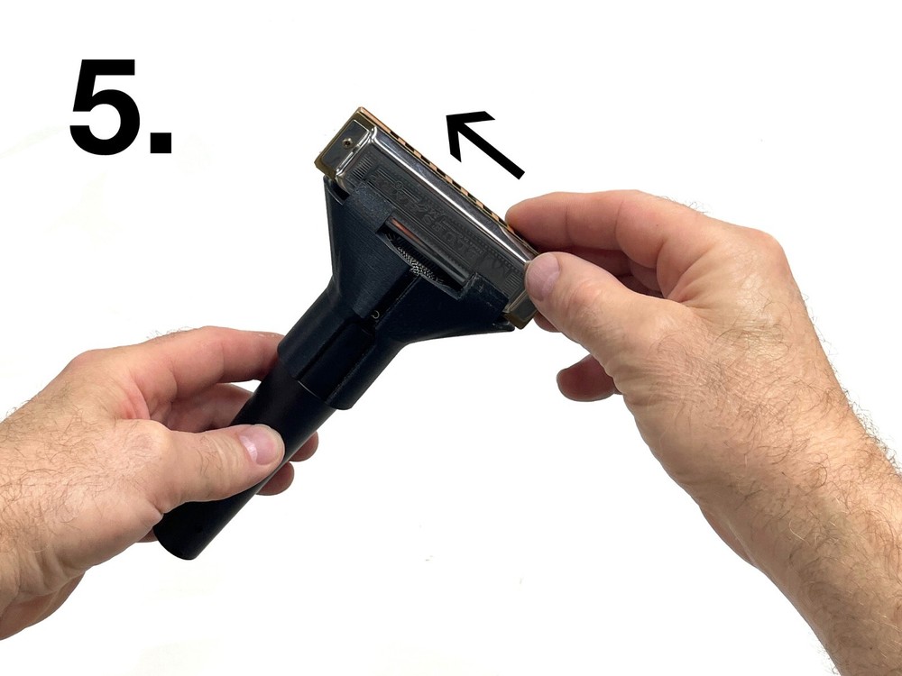 Hands Free Harmonica Holder for Shure SM57