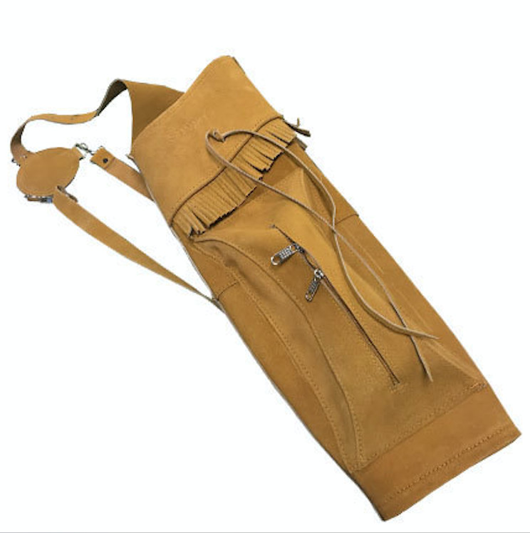 Suede Archery Deluxe Back Quiver - Large