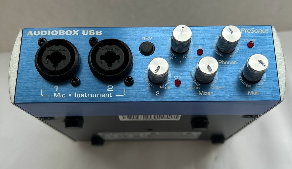 AudioBox USB 2x2 2.0 Audio Interface, PreSonus, w/XLR Microphone Cable, PreOwned