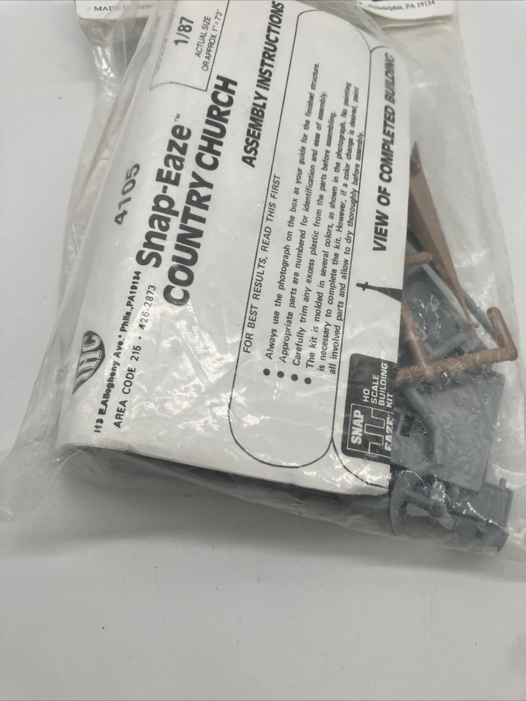 CHURCH KIT 4105 BY IHC EASILY MAKES OTHER STRUCTURES, IN HO SCALE, NEW UNOPENED