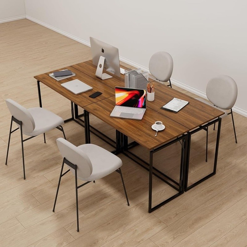 Foldable Compact Desk Portable Table No Assembly Minimalist Office Study Space