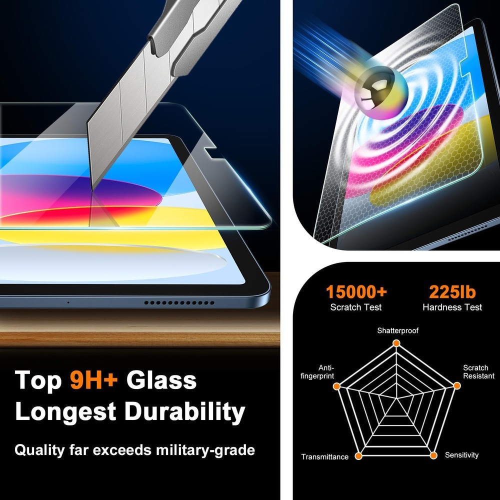 2 Pack Screen Protector for iPad 11th A16 2025(11 Inch) / 10th Generation 202...