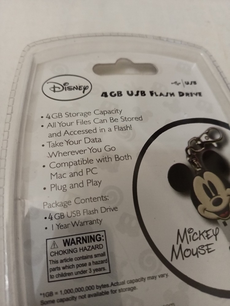 New Sealed 2013 Disney Mickey Mouse 4 USB Flash Drive