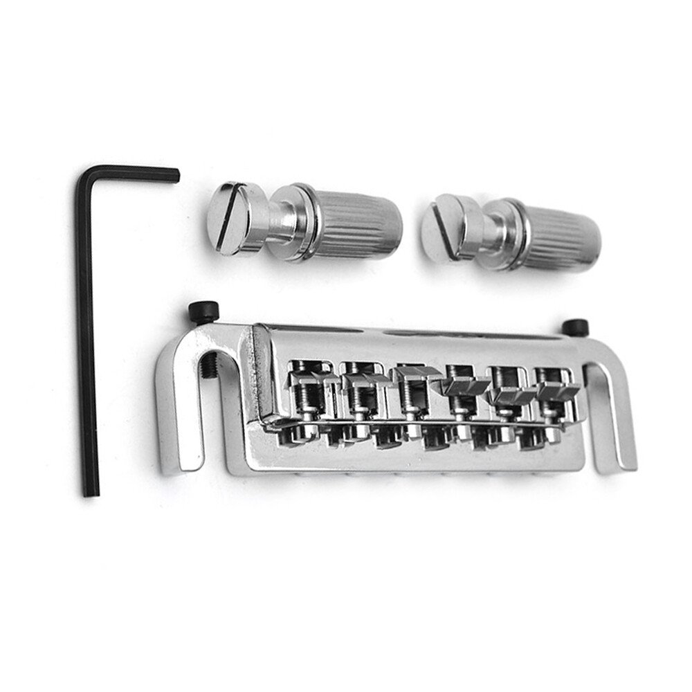 Big Type Wraparound Compensated 6 String Bridge Tailpiece for LP SG Style Guitar