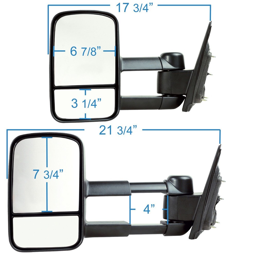 2014, 2015-2018 SILVERADO / SIERRA EXTENDABLE MANUAL TOWING SIDE MIRROR (PAIR)