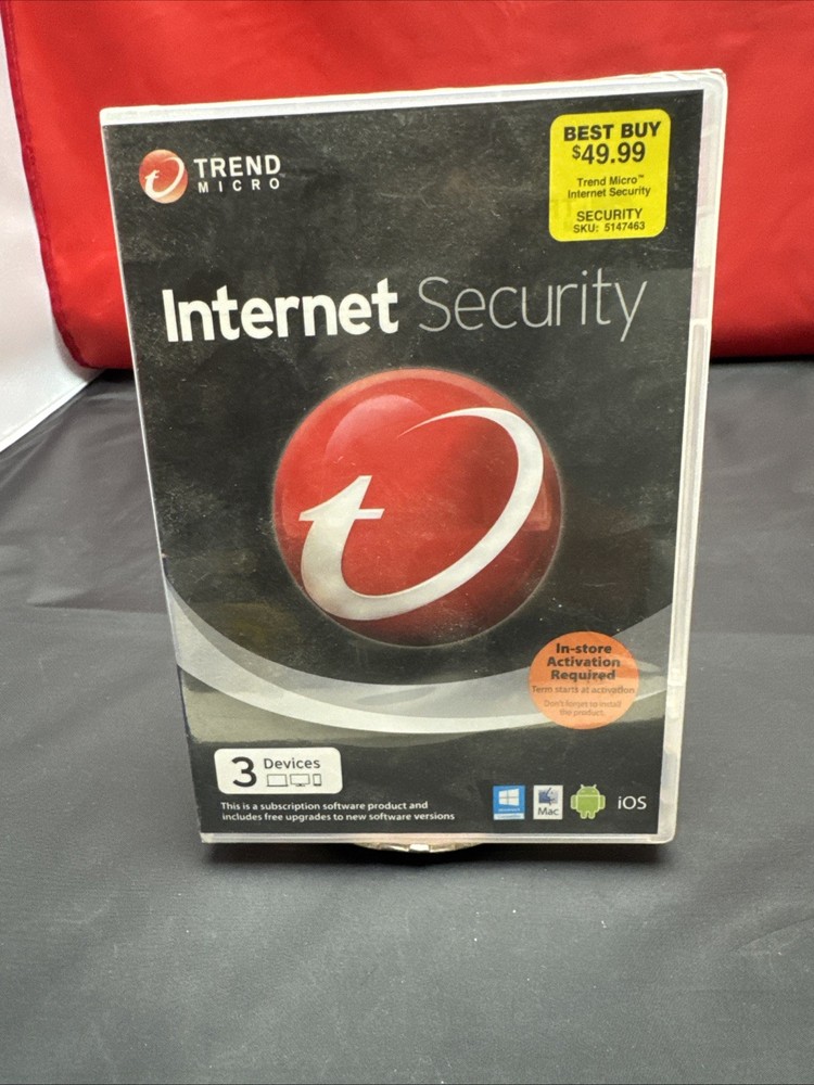 Trend Micro Internet Security (Windows 8/Mac/And/iOS, 3 Devices Protected) NEW