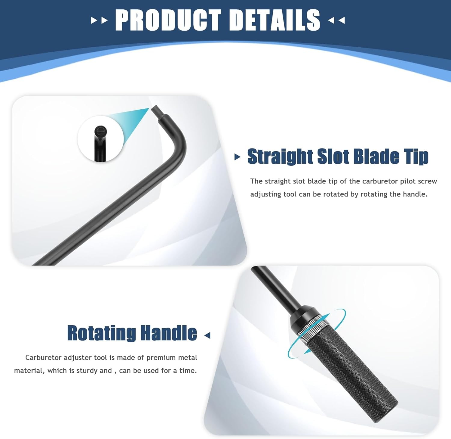 16.34in 110 Degree Carburetor Pilot Screw Adjusting Tool