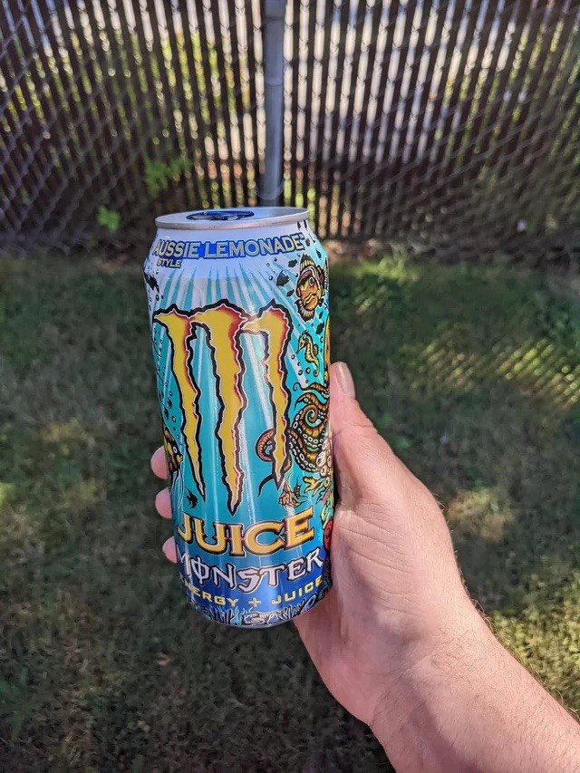 Monster Energy + Juice Aussie Style Lemonade 16 Fl Oz Cans Case (24 Pack)
