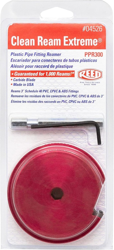 Reed PPR300 3-Inch Plastic Pipe Fitting Reamer