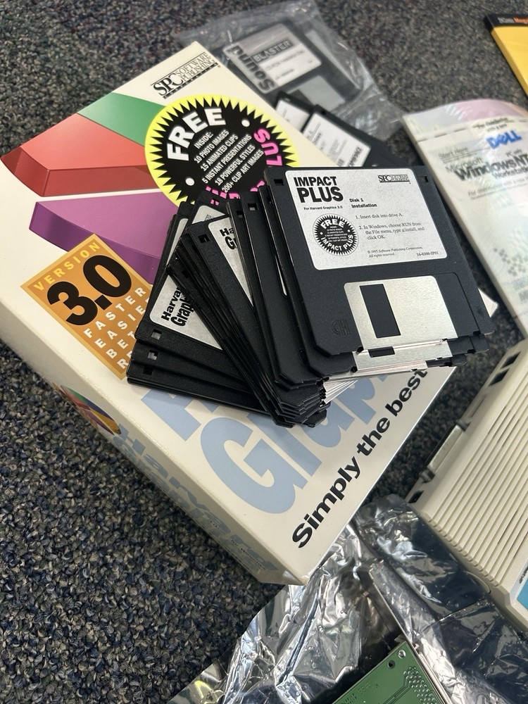 Vintage Computer Grab Bag Explorer Install/ Sound Blaster/ Harvard Graphics