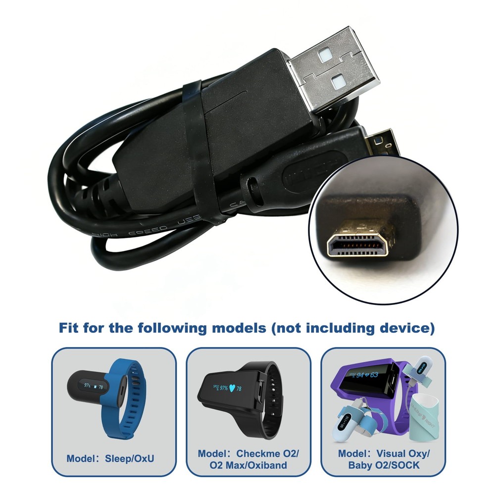Original Micro D Charging Cable & PC Data Cable For O2 Max、SleepU、 SOCK S1 only