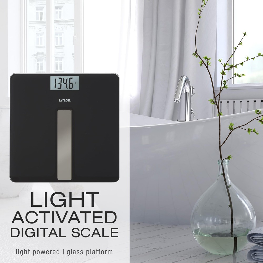 Taylor Light Powered Digital Bath Scale, 400lb, Large Durable Platform